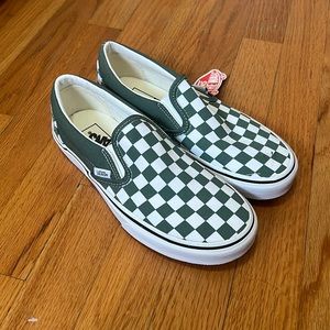 Green checkered vans